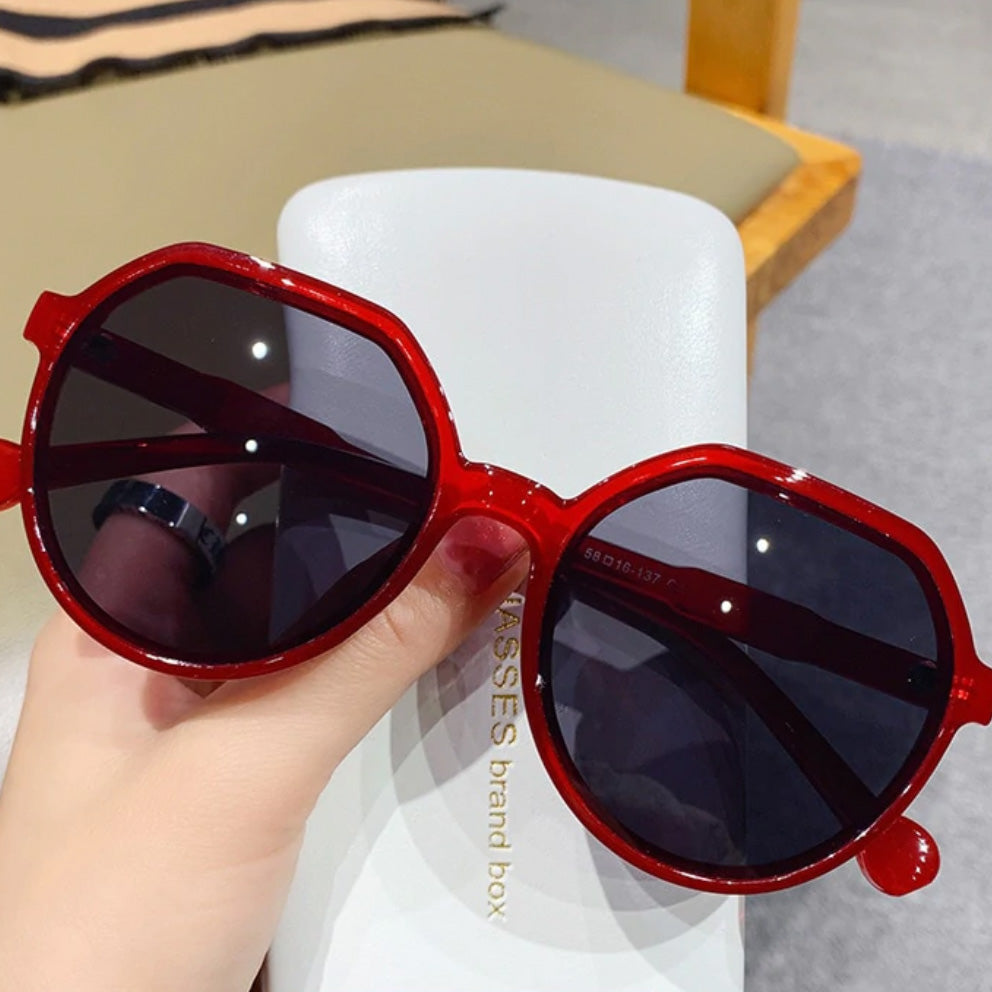 Hexagonal Round Frame Sunglasses