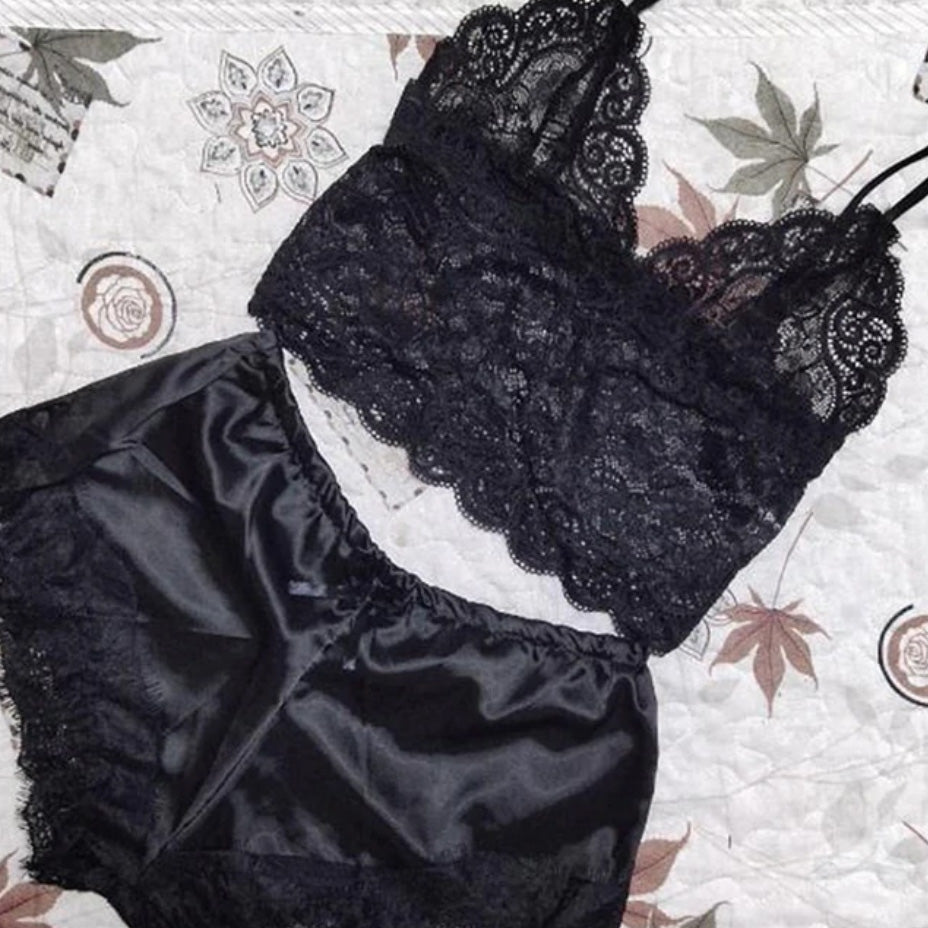 ‘Anona’ Lace and satin Sleepwear 2 piece set