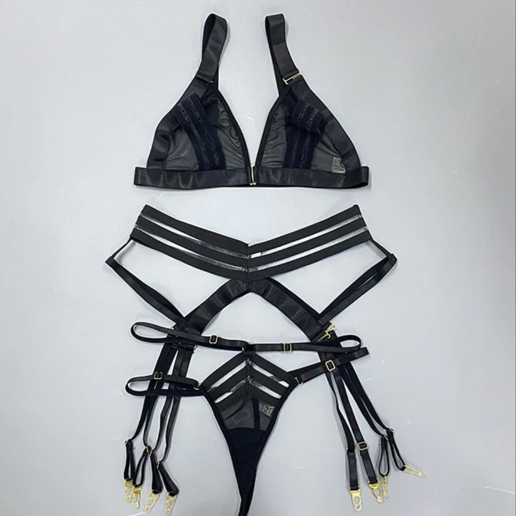 ‘Eloise’ Mesh Bandage lingerie set