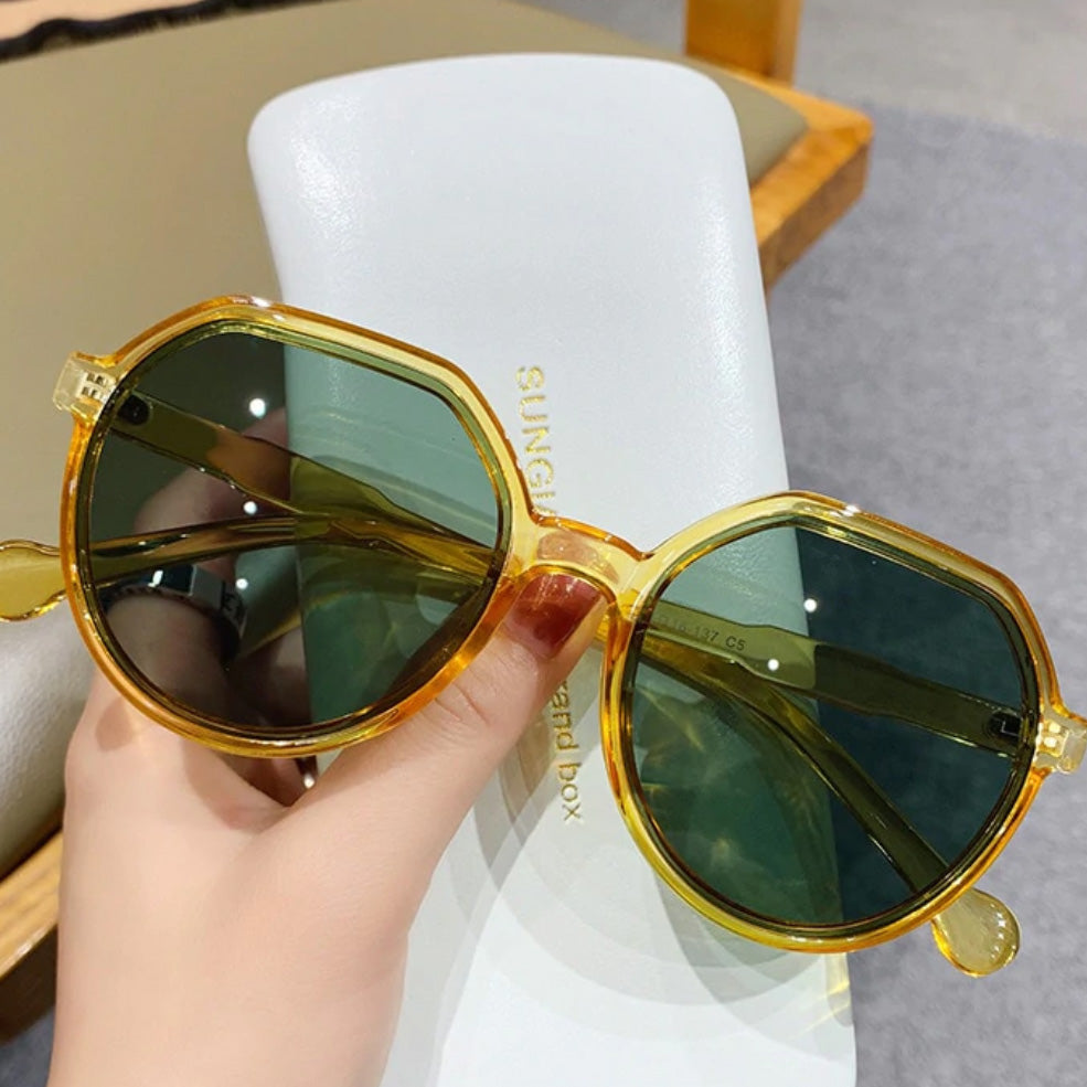 Hexagonal Round Frame Sunglasses