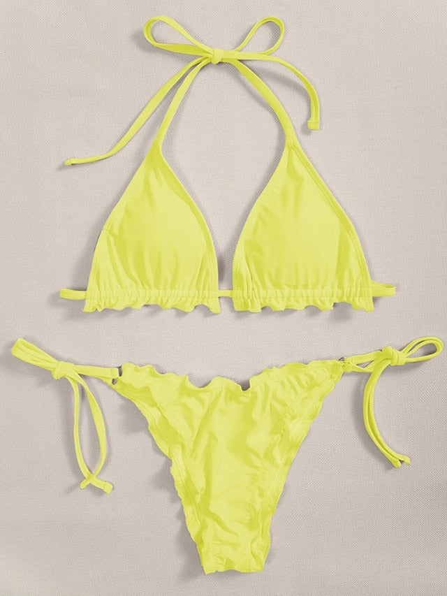 ‘London’ Ruffled Frilled 2 piece Bikini