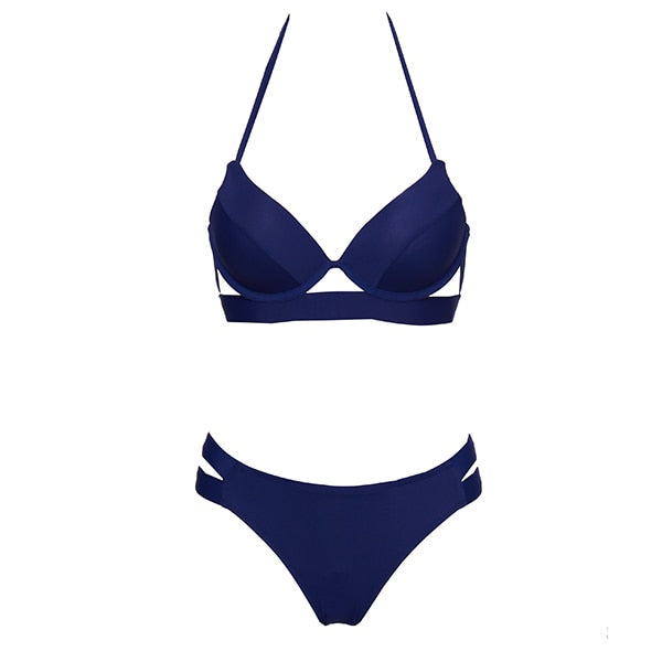 ’Madrid’ halter neck 2 piece bikini set