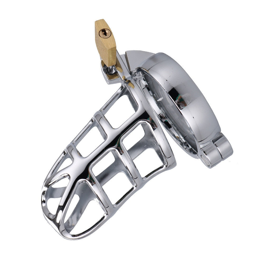 Big Metal Cock Cage Male Chastity Device BDSM