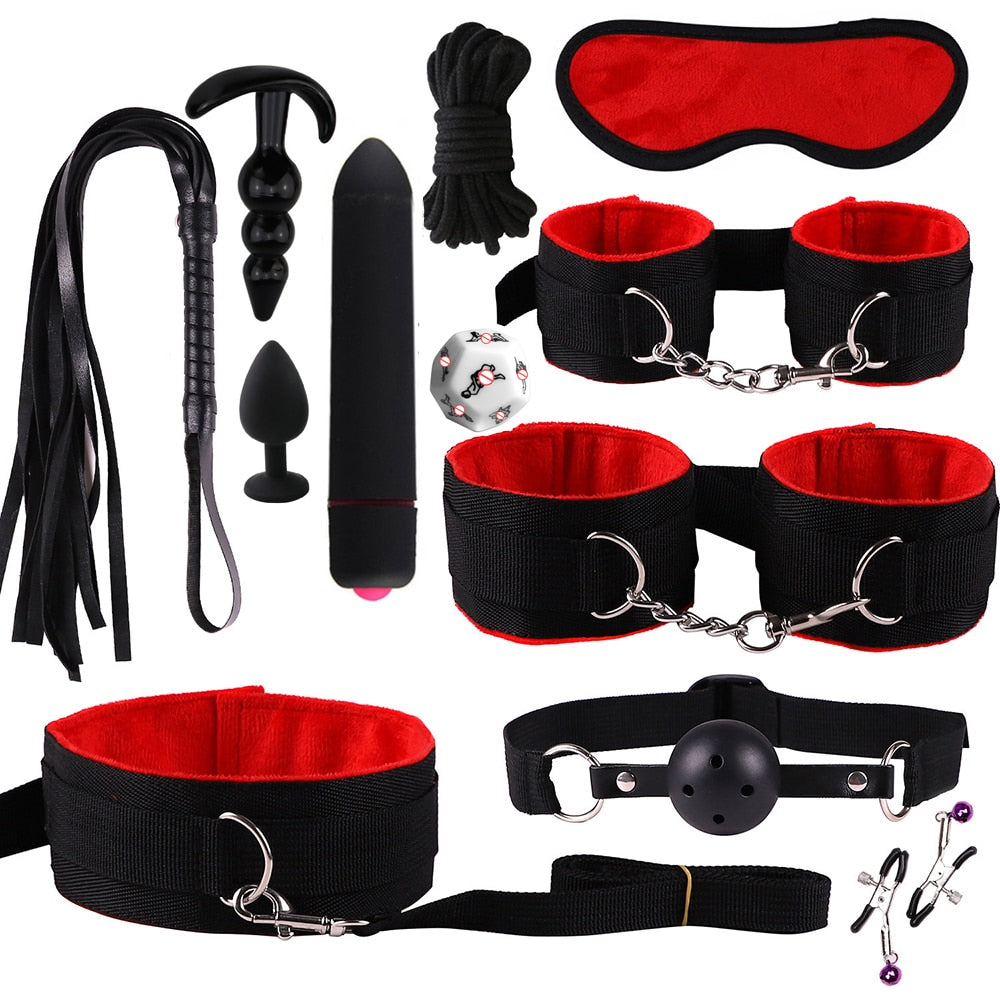 8 and 12 piece bondage sets BDSM