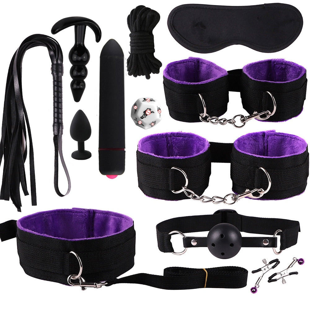 8 and 12 piece bondage sets BDSM