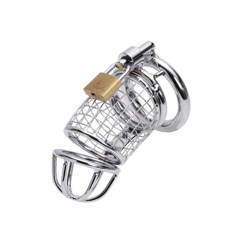 Big Metal Cock Cage Male Chastity Device BDSM