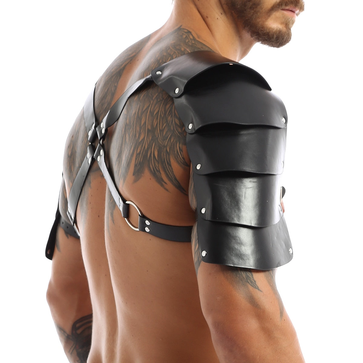 ’Blaze’ Mens Bondage Faux Leather Adjustable Body Chest Harness