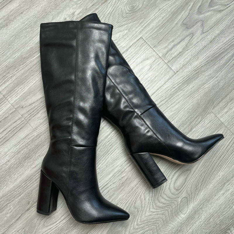 ‘Andromeda’ faux Leather knee high boots