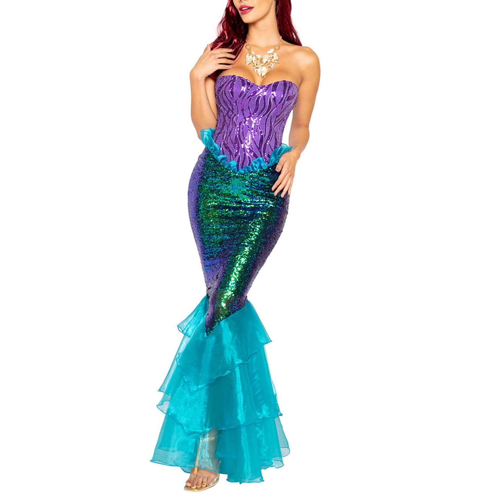 Sexy mermaid mesh halloween outfit