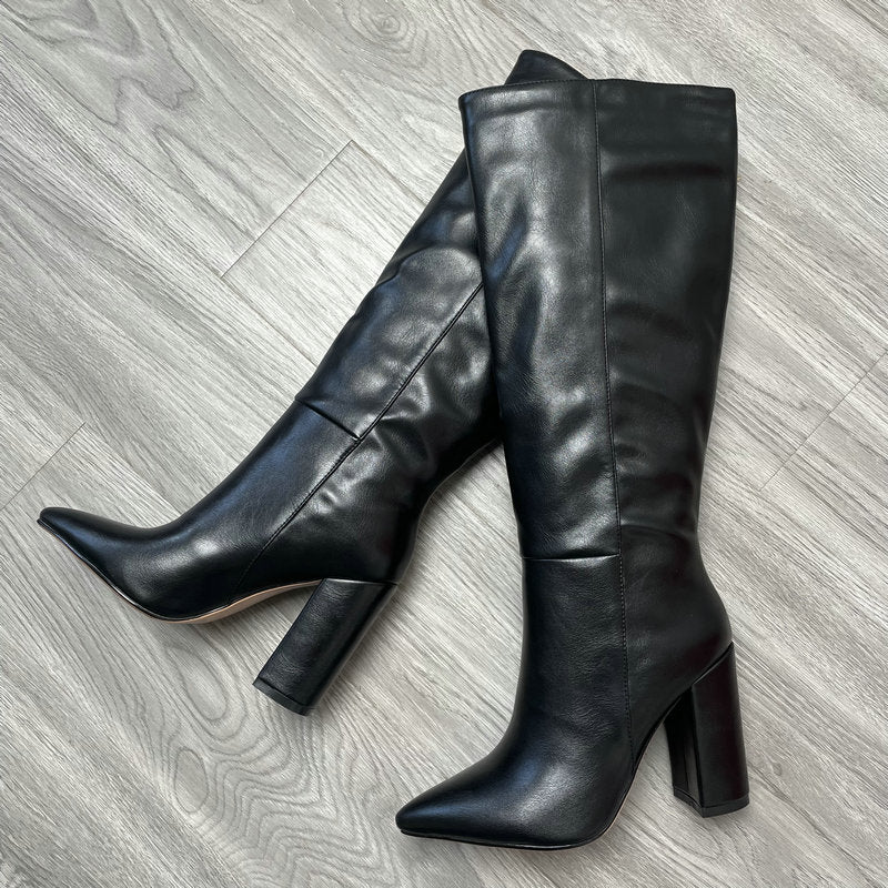 ‘Andromeda’ faux Leather knee high boots