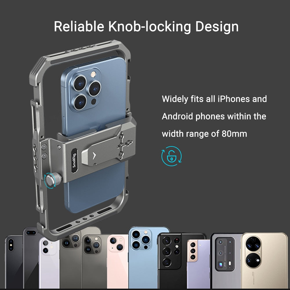 SmallRig Universal Lite Video Kit For iPhone cage/microphone/LED light