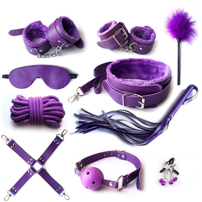 7 and 10 piece bondage sets BDSM