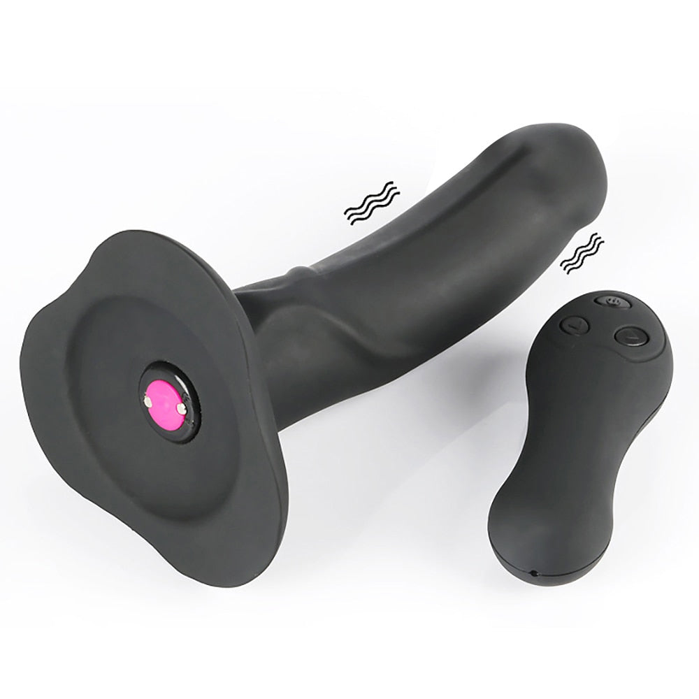 10 Speed Vibrating Strap On Dildo