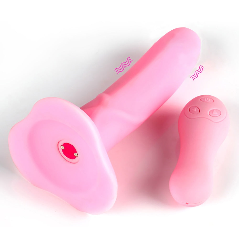 10 Speed Vibrating Strap On Dildo