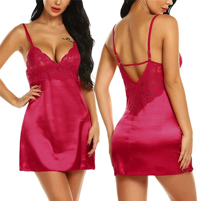 ‘Niamh’ Satin lace backless Teddy