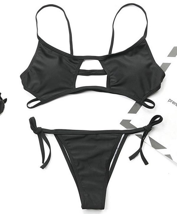 ’Hollywood’ Cut out 2 piece thong Bikini Set