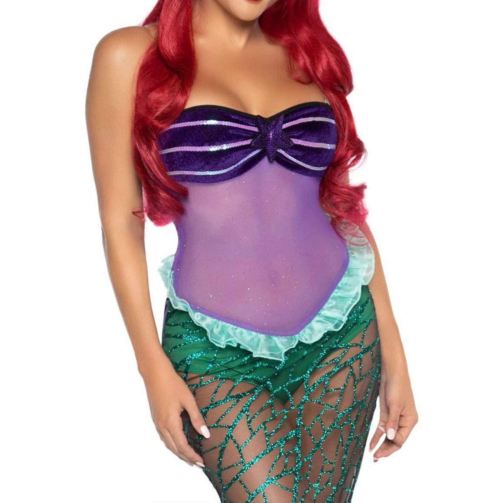 Sexy mermaid mesh halloween outfit