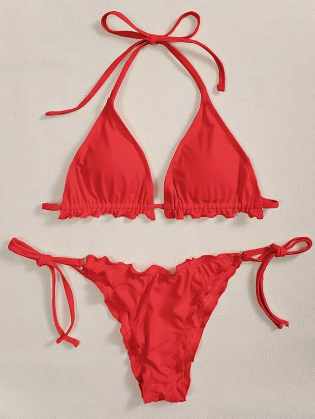 ‘London’ Ruffled Frilled 2 piece Bikini