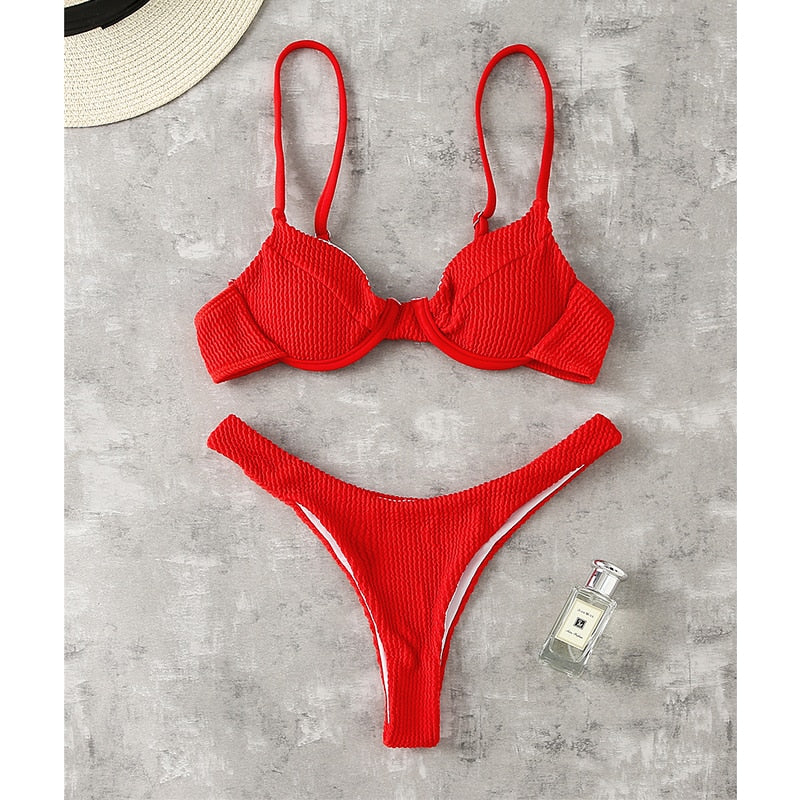 ‘Lake como’ Push up 2 piece bikini