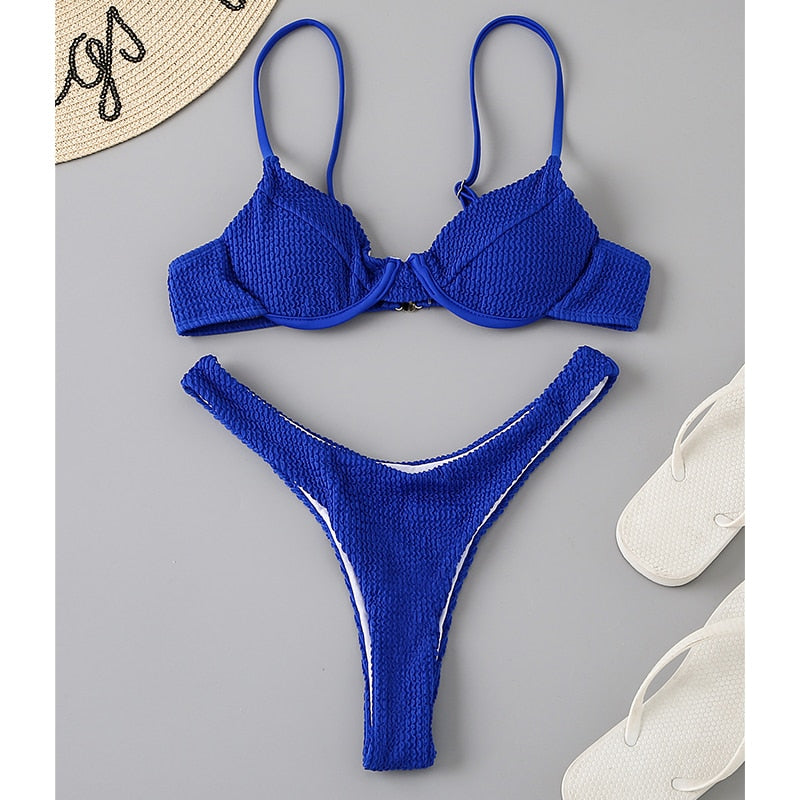 ‘Lake como’ Push up 2 piece bikini