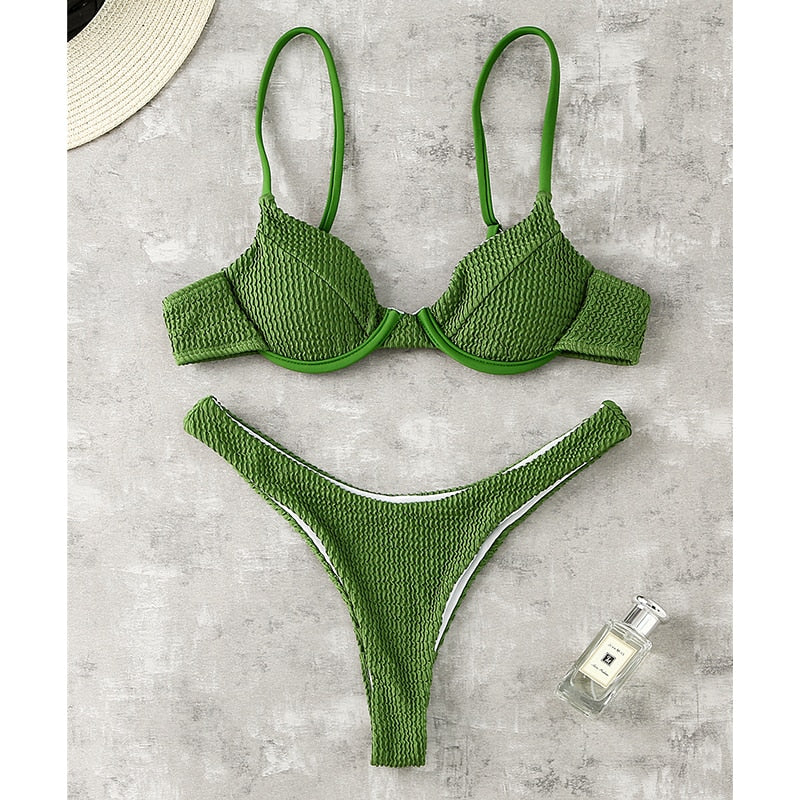 ‘Lake como’ Push up 2 piece bikini