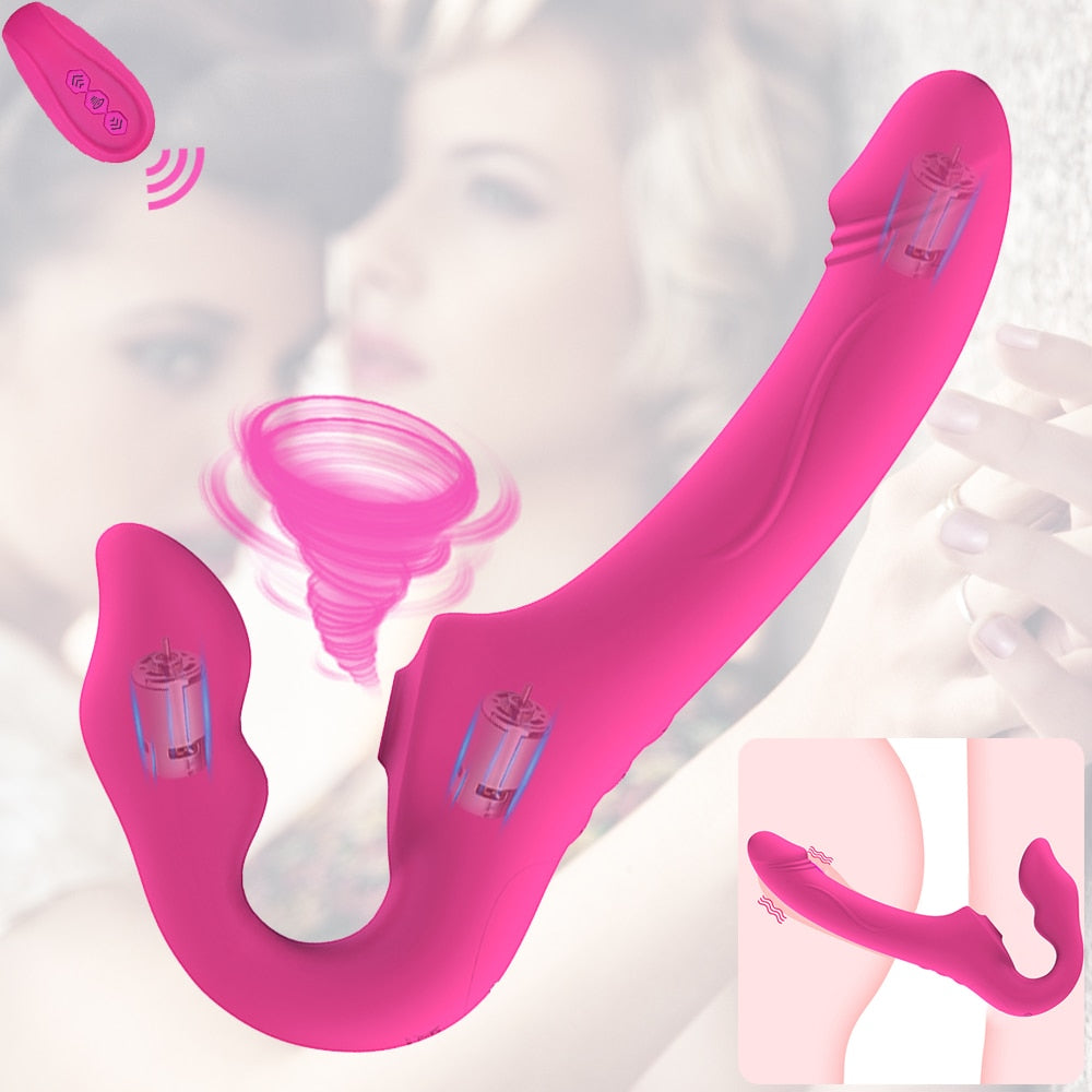 Dildo with licking and sucking vibration