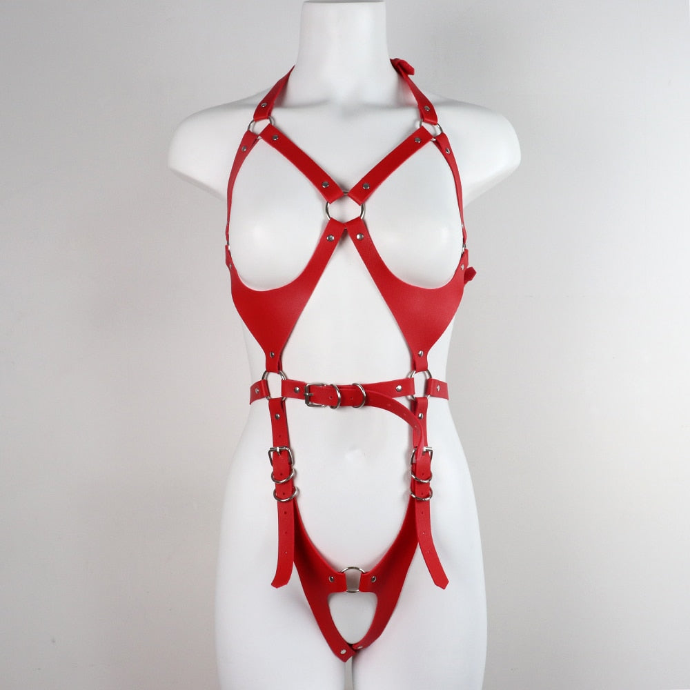 ‘Ruby’ Faux Leather Full Body Bondage Harness