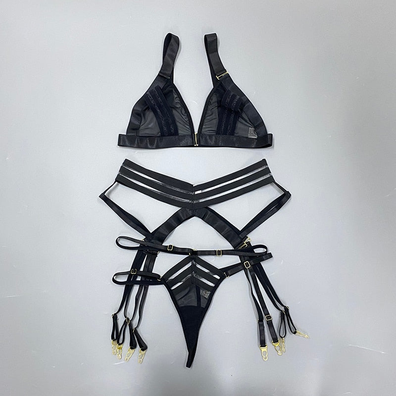 ‘Eloise’ Mesh Bandage lingerie set