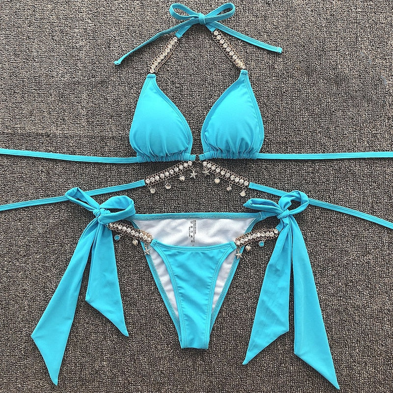 ’Prague’ halterneck Crystal 2 Piece bikini