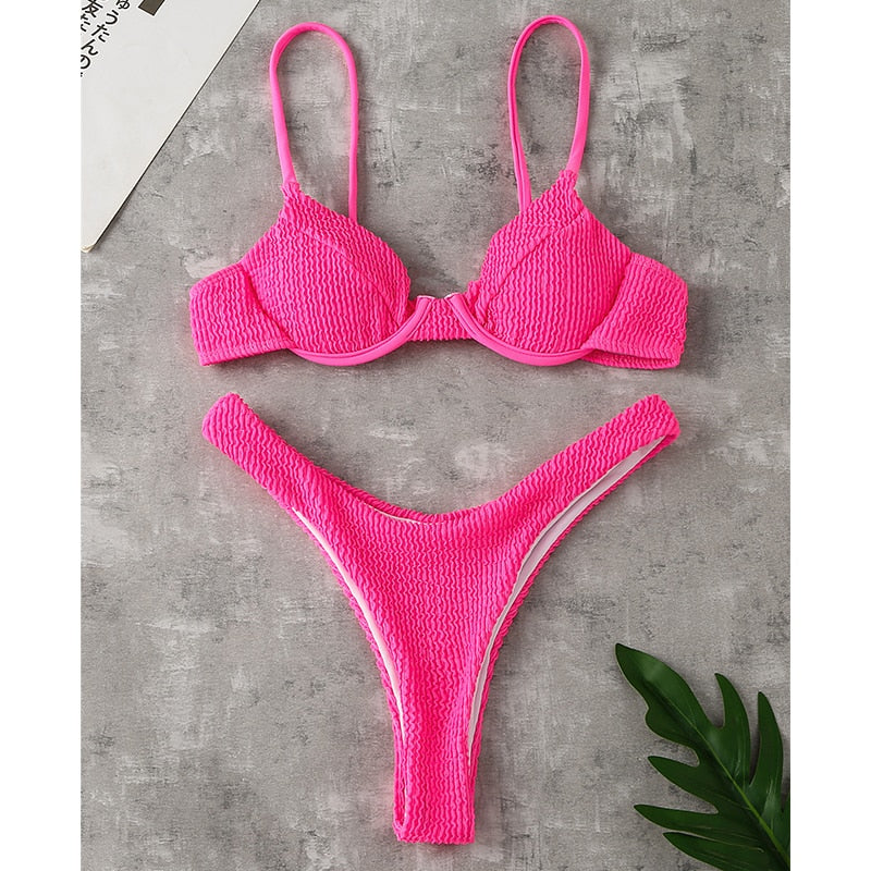 ‘Lake como’ Push up 2 piece bikini