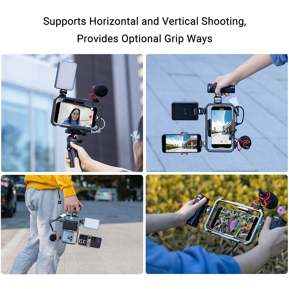 SmallRig Universal Lite Video Kit For iPhone cage/microphone/LED light