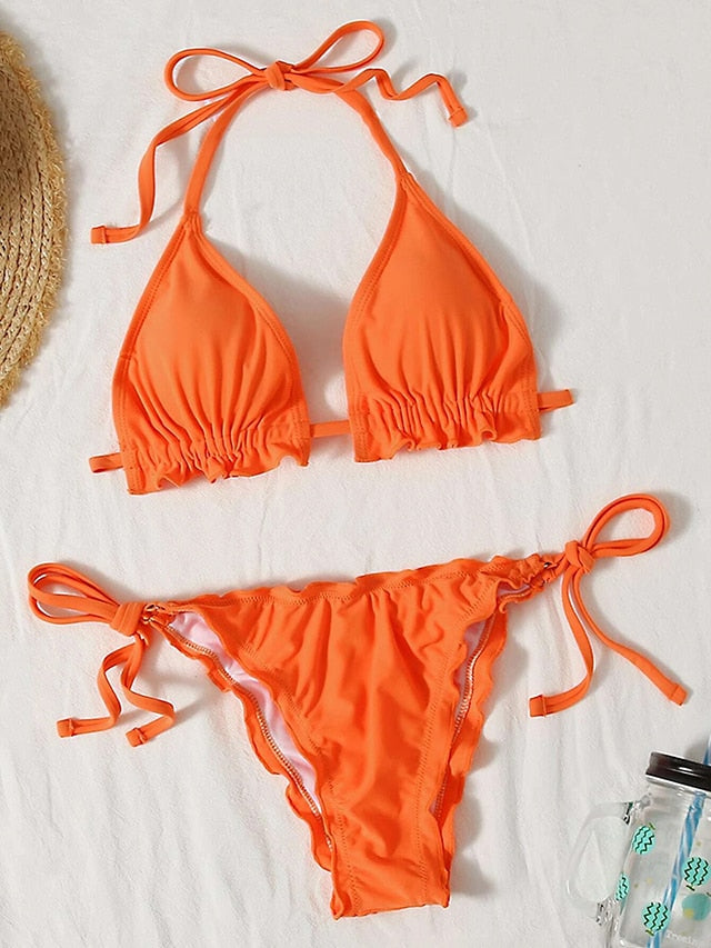 ‘London’ Ruffled Frilled 2 piece Bikini