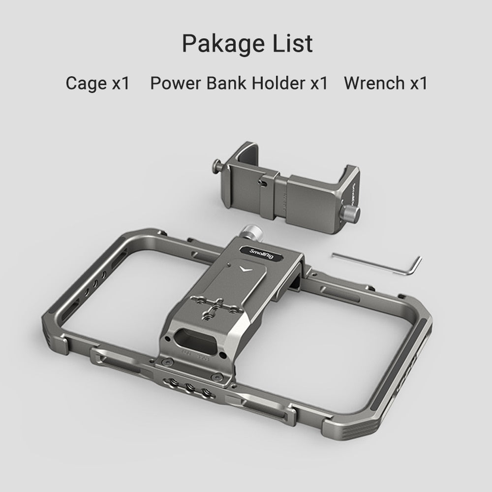SmallRig Universal Lite Video Kit For iPhone cage/microphone/LED light