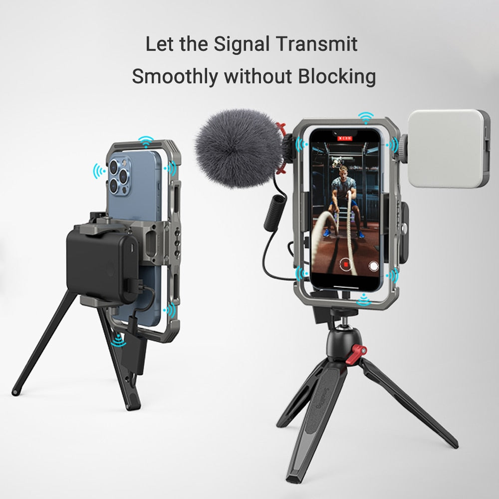 SmallRig Universal Lite Video Kit For iPhone cage/microphone/LED light