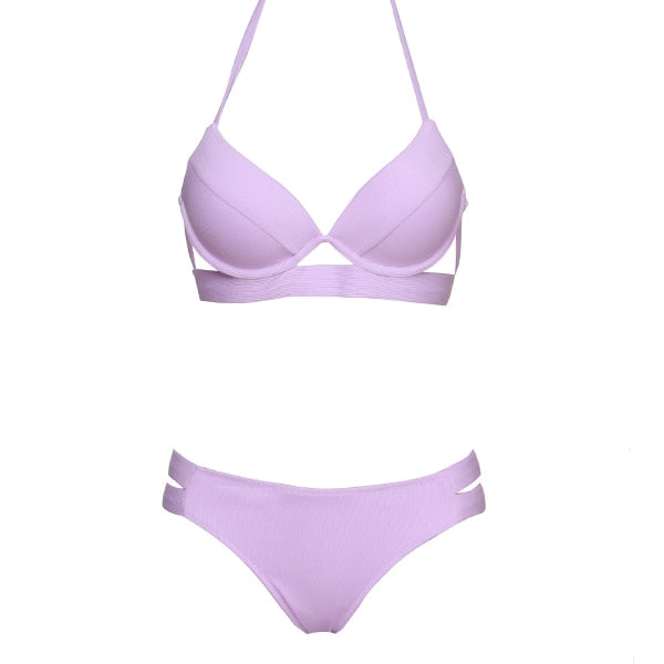 ’Madrid’ halter neck 2 piece bikini set