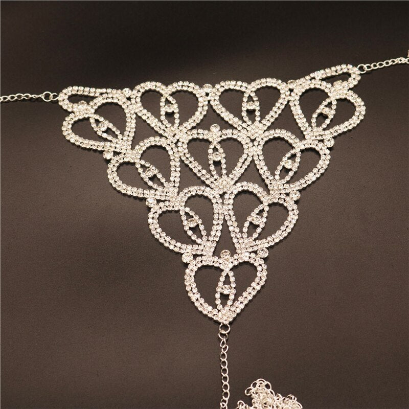 ‘Penelope’ crystal rhinestone chain lingerie