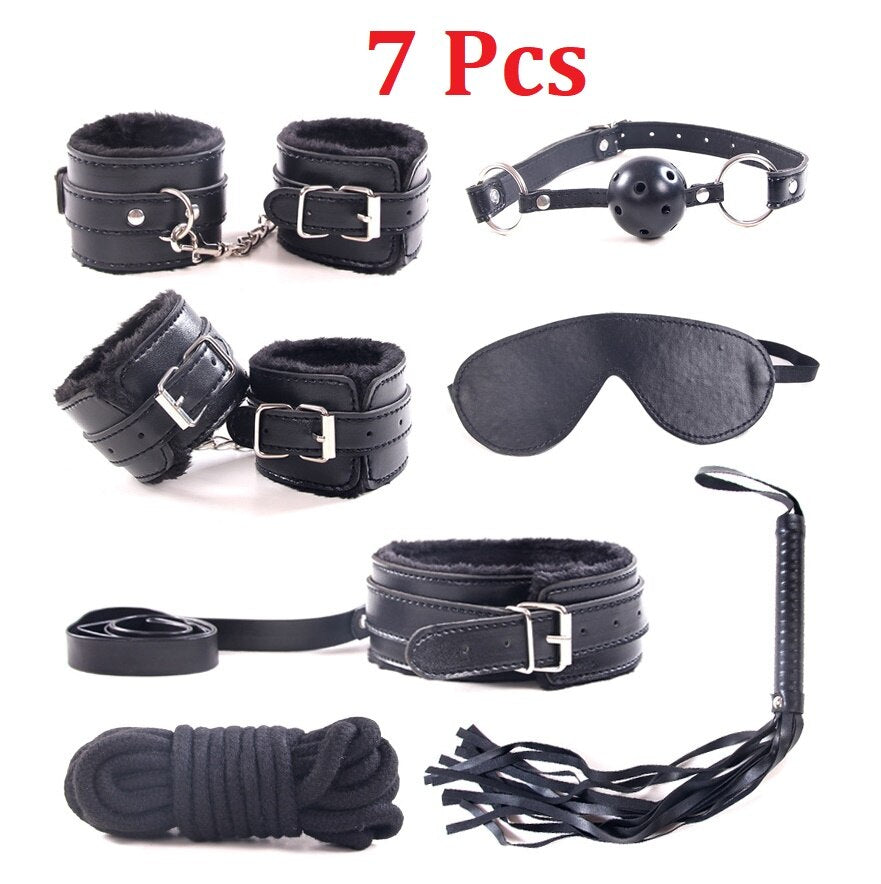 7 and 10 piece bondage sets BDSM